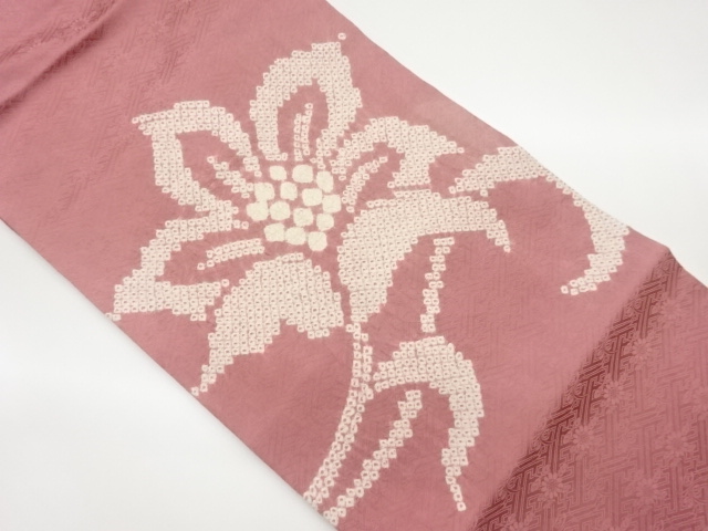 絞り草花模様名古屋帯